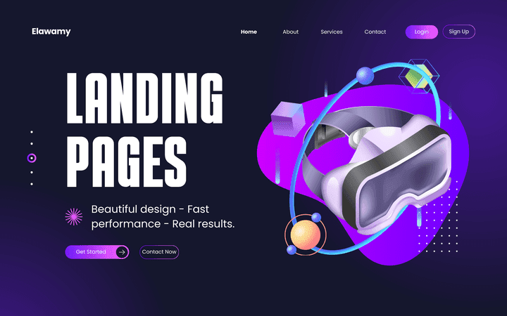 Landing Page For VR